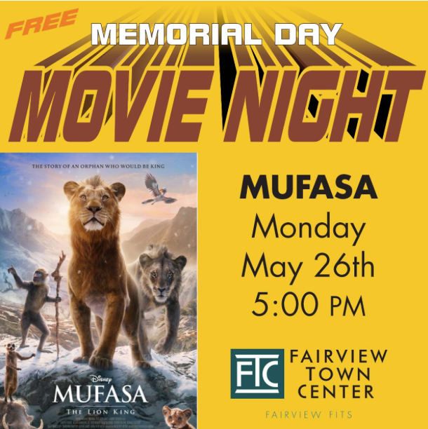 Join the Memorial Day Fun With ‘Mufasa: The Lion King’ at Fairview Park!